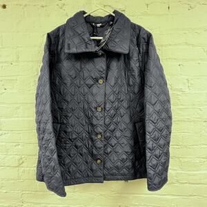 Lands’ End Women’s XL 18 Jacket Navy Blue Quilted PrimaLoft Insulated Packable N